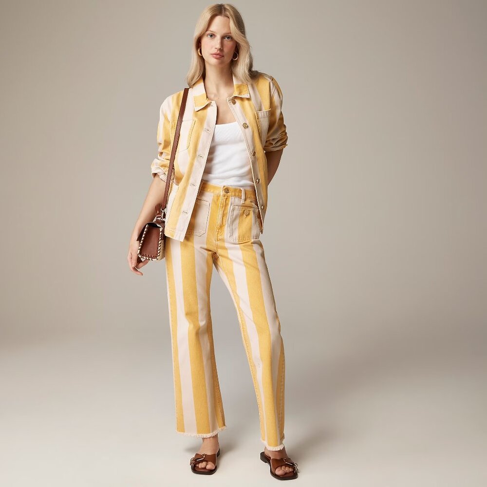 Tall Sunflower Stripe demi-boot jean EUC